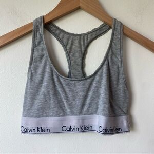 Calvin Klein small gray cotton sleep bra
